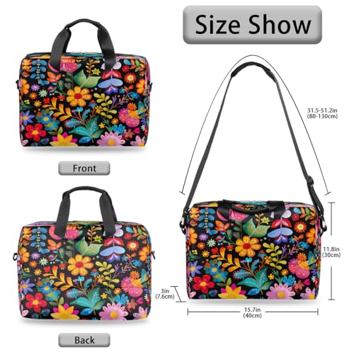 Maletín para portátil Colorful Flowers 15.6'' miniatura 5