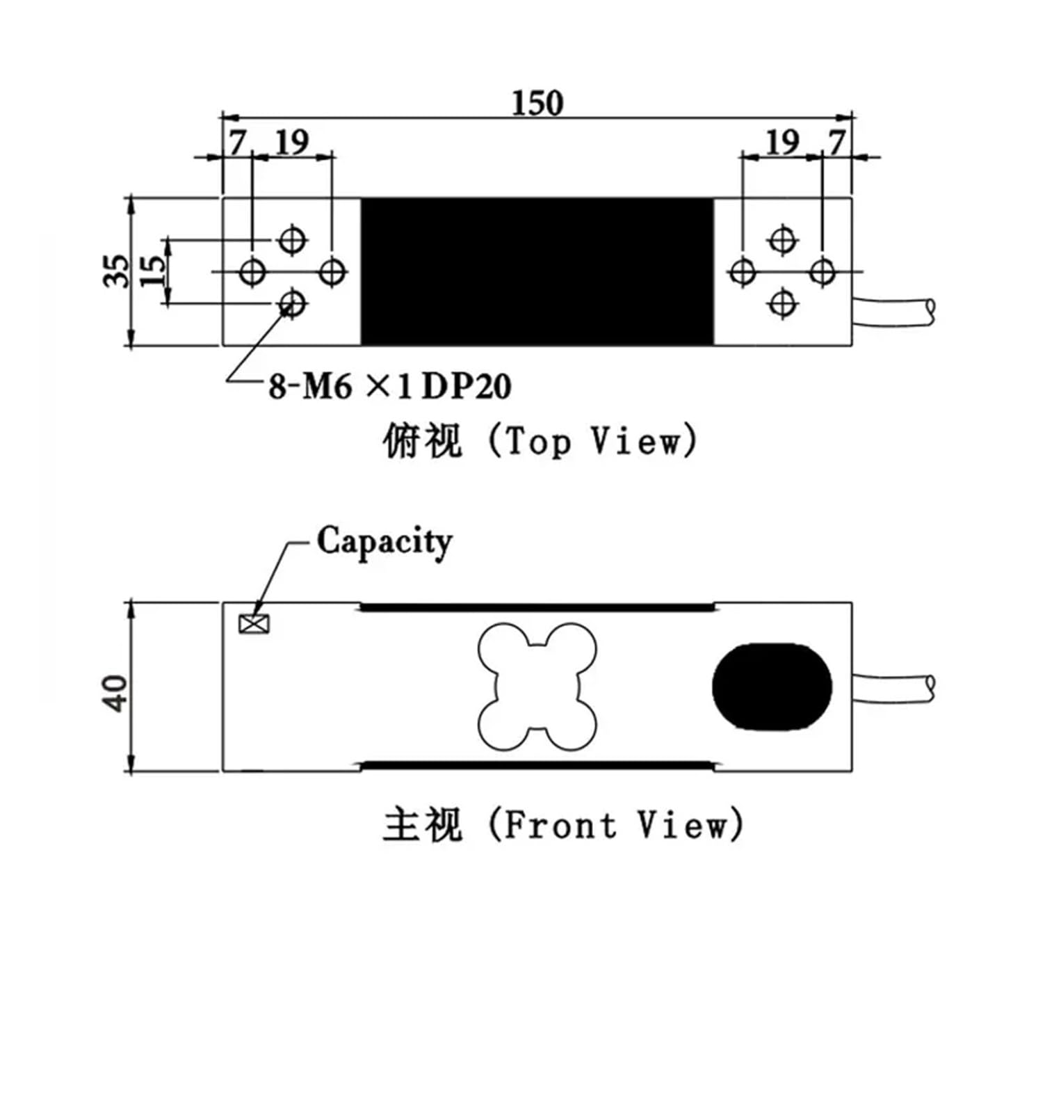 Sensores de pesaje de peso, Sensor de pesaje NA2, células de carga, sensores de báscula de cocina portátiles electrónicos for bricolaje, 60 kg, 100 kg, 200 kg, 350 kg, 500 kg para pesaje de tensión de
