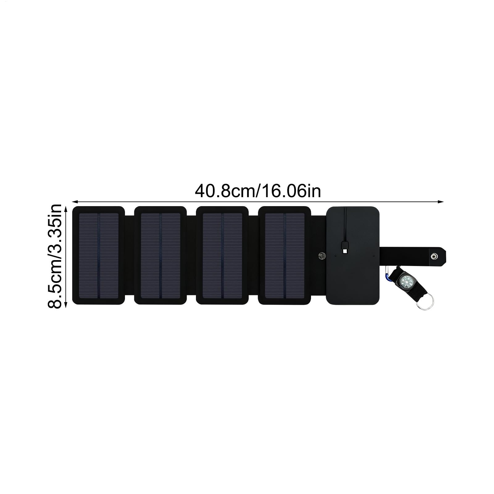 Chargeur Solaire Téléphone Panneau Solaire Portable Imperméable | Chargeur USB Pliable pour Appareils Pour Le Camping La Maison Le Plein Air Le Camping-Car La Randonnée L'Exploration Le