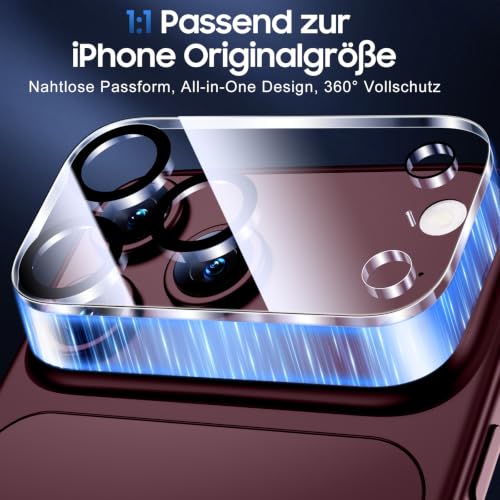UniqueMe für iPhone 18 Pro Kameraschutz - 3 Stück, HD Transparent – Ansicht 5