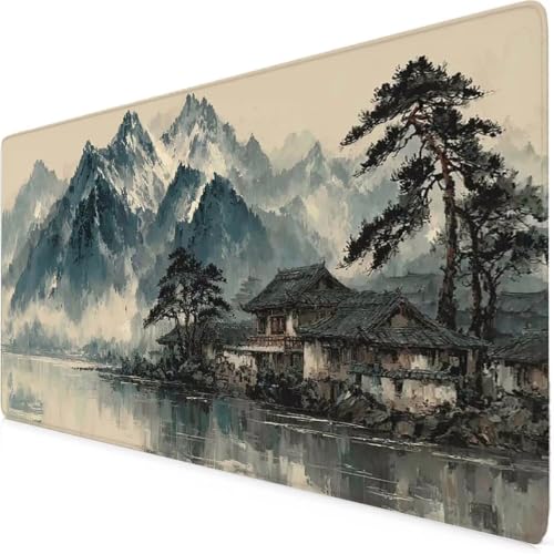 Tapis de souris peinture de paysage pour bureau d'études et PC