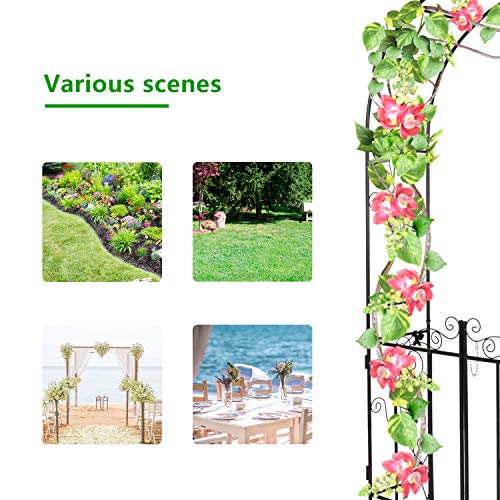 Kintness Garden Arch Arbor With Gate Trellis Arbour Archway For Climbing Plants Outdoor Garden Lawn Backyard … #TOP4