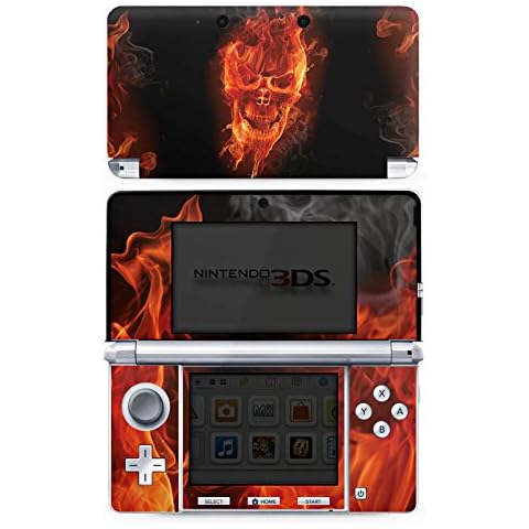 DeinDesign Skin kompatibel mit Nintendo 3 DS Folie Sticker Totenkopf Feuer Schädel Cover
