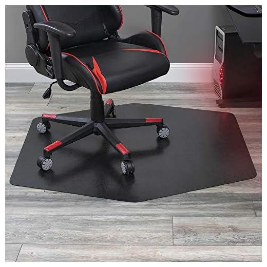 ES Robbins Game Zone Chair Mat, 42" x 46", Black