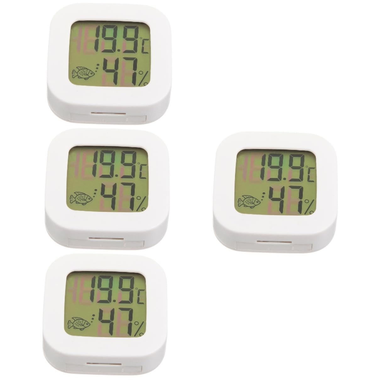 BESPORTBLE 4pièces Thermomètre Numérique pour Aquarium Capteur De Température Affichage LCD Mesure Précise pour Réservoirs Eau Douce Et Salée Mise à Jour Toutes Les Secondes