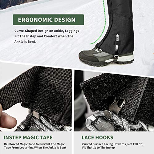 image for Unigear Snow Leg Gaiters, 1000D Fabric Waterproof Boot Gaiters for Hik