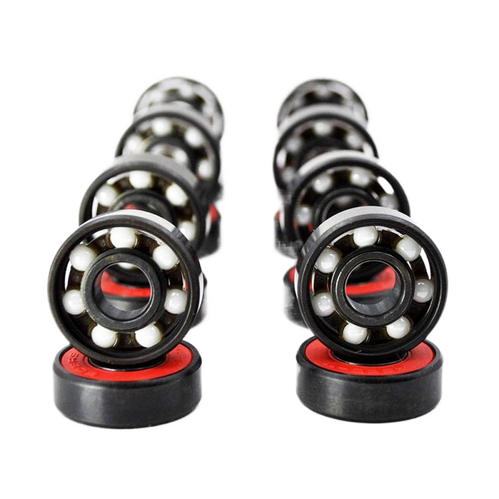 16pcs 608 2RS Hybrid Ceramic Ball Roueur 8x22x7mm ABEC-11 compatible avec les skateboards à rouleaux