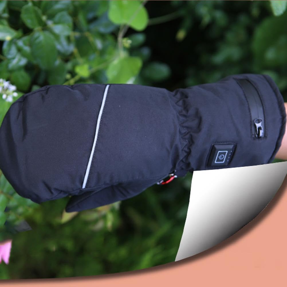 Manoplas térmicas para hombre y mujer, 2600 mAh, eléctricas, recargables, impermeables, guantes de esquí, guantes térmicos, para pantalla táctil, antideslizantes, forradas con forro polar,