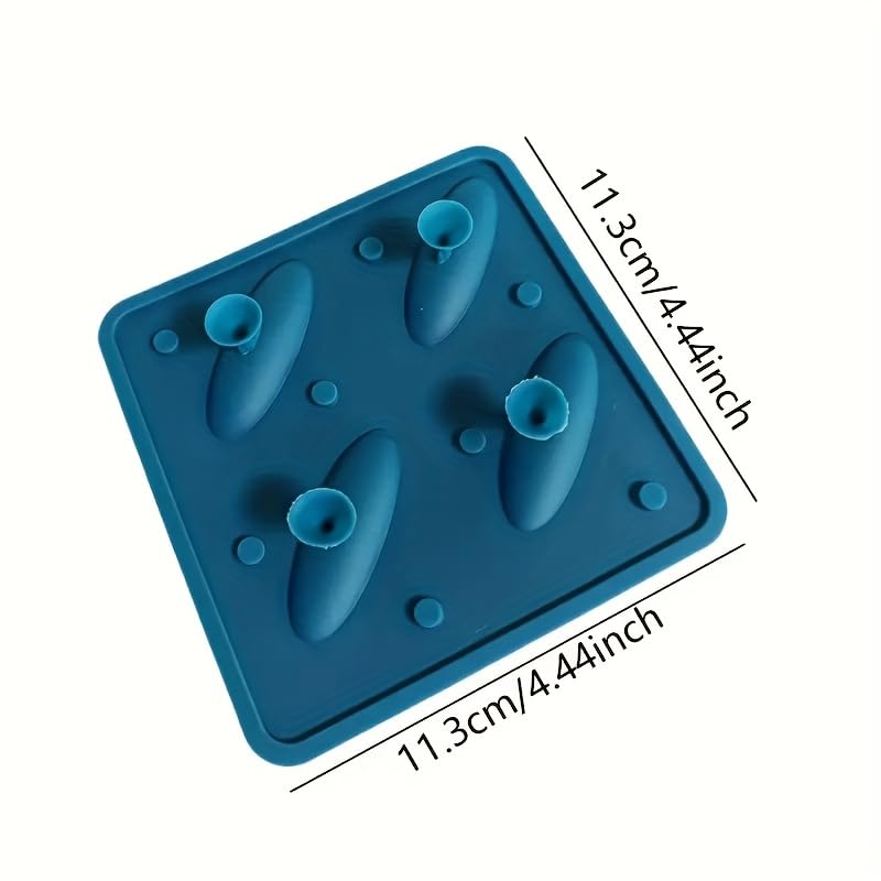 Molde de hielo de silicona con forma de tiburón de 4 cavidades miniatura 2