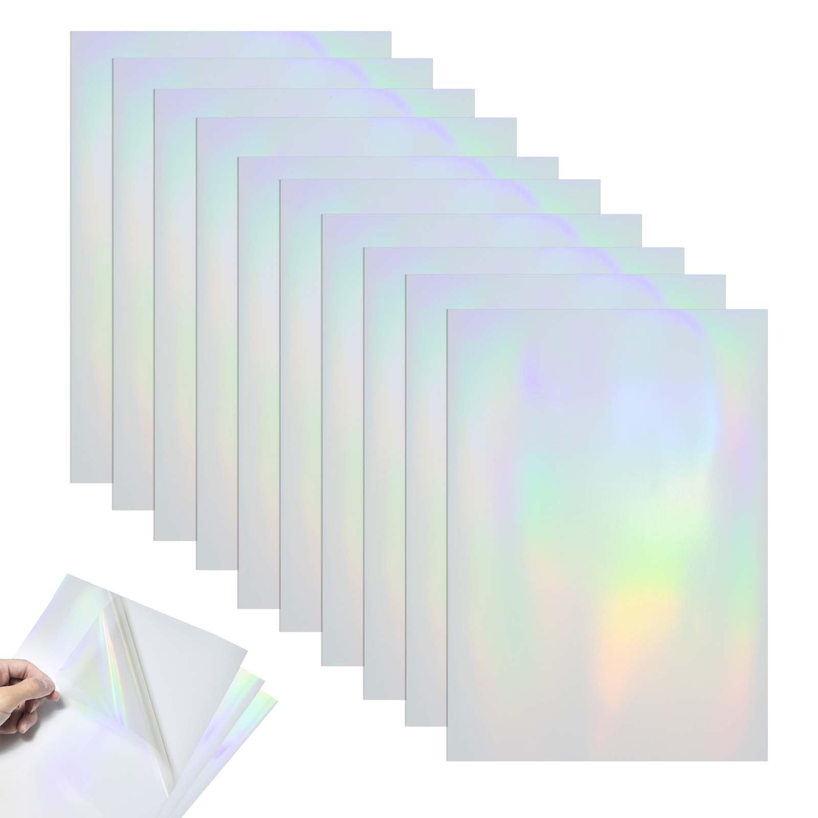 Amazon | 透明ホログラムシート 【10枚組】ホログラム シール 印刷  