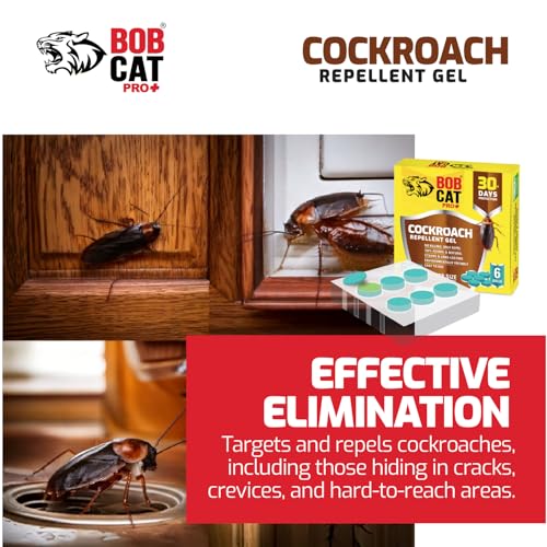 Image of Natural Cockroach Repellent Gel | 100% Herbal | Most Effective 30 Days Strong Protection | Long-Lasting | Eco-Friendly | For Car, Home, Warehouse, Factory & Office | Pack of 6 | FORMULATION 3X