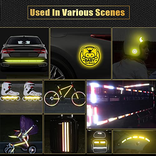 Dreothy 10Pcs/Set Diamond Grade Heart And Arrow Reflective Stickers,High Intensity Night Safety Sign Car Stickers And Decals For Car Window Decals Truck Helmet Motorcycle Bicycle Bumper Sticker (Heart, Pink) #TOP4