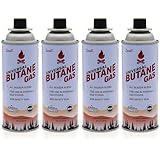 ZeroR Butane Fuel Canister Cartridge 13.4 fl oz (390 mL) Pack of 4 | Compatible with Portable...