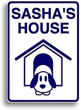 Personalized Dog House Sign – Custom Pet Name Aluminum Sign for Indoor or Outdoor Use – Cute Doggy Graphic – Weatherproof Wall or Door Decor for Dog Owners