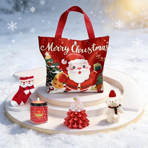 ALLONY Vela perfumada, vela de masaje, calcetín de Navidad, oso,...