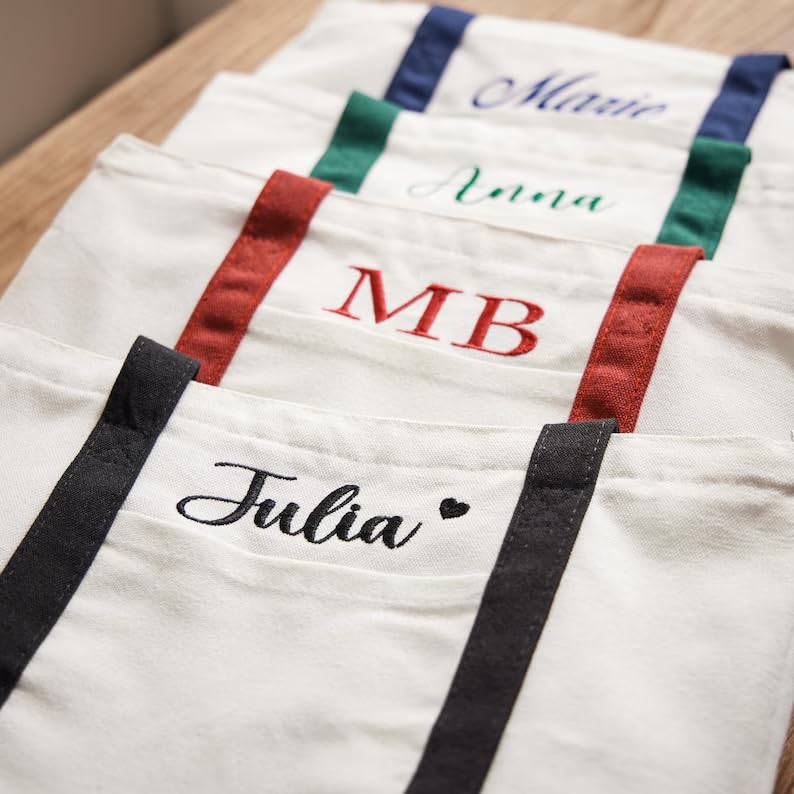 Personalized Embroidered Canvas Tote for Women