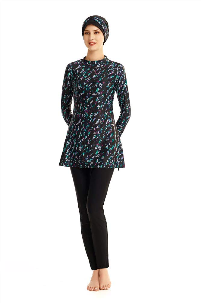 Traje de baño musulmán Modesto Traje de baño islámico Hijab Cobertura Completa Traje de baño Traje de baño Ropa de Playa Bikini