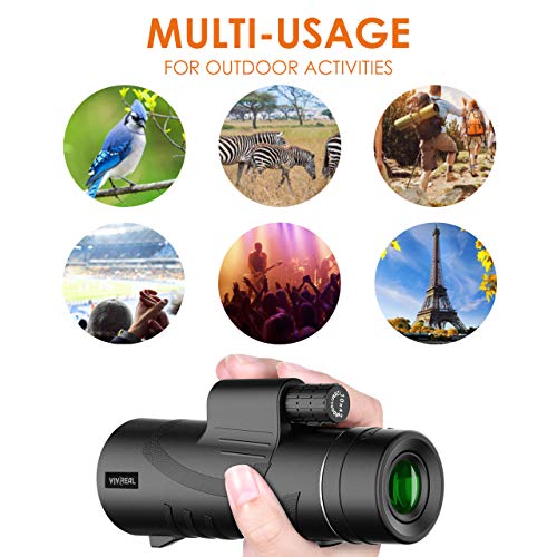 Monocular Telescope - 12X50 High Power 【HD Monocular for Bird Watching】 with Tripod IPX7 Waterproof Monocular Made by Hyper FMC BAK4 Prism & Eco-Friendly Materials