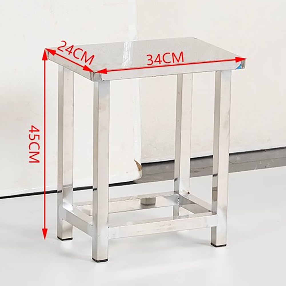 Sedia da doccia antiscivolo in acciaio inox, multifunzionale, per anziani e disabili, sgabello da doccia in metallo resistente, altezza 45 cm, supporto sicuro e confortevole