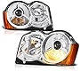 VIPMOTOZ Projector Headlight Assembly For 2008-2010 Jeep Grand Cherokee (Factory Halogen Model) - Metallic Chrome Housing, Driver and Passenger Side
