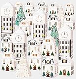 HEIPINIUYE 24 Empty Advent Calendar Boxes to Fill Yourself DIY Empty Christmas Countdown Calendars 2025 Fillable Advent Calendar Box for Boys Girls Adults Xmas White House Calendars Gift Boxes