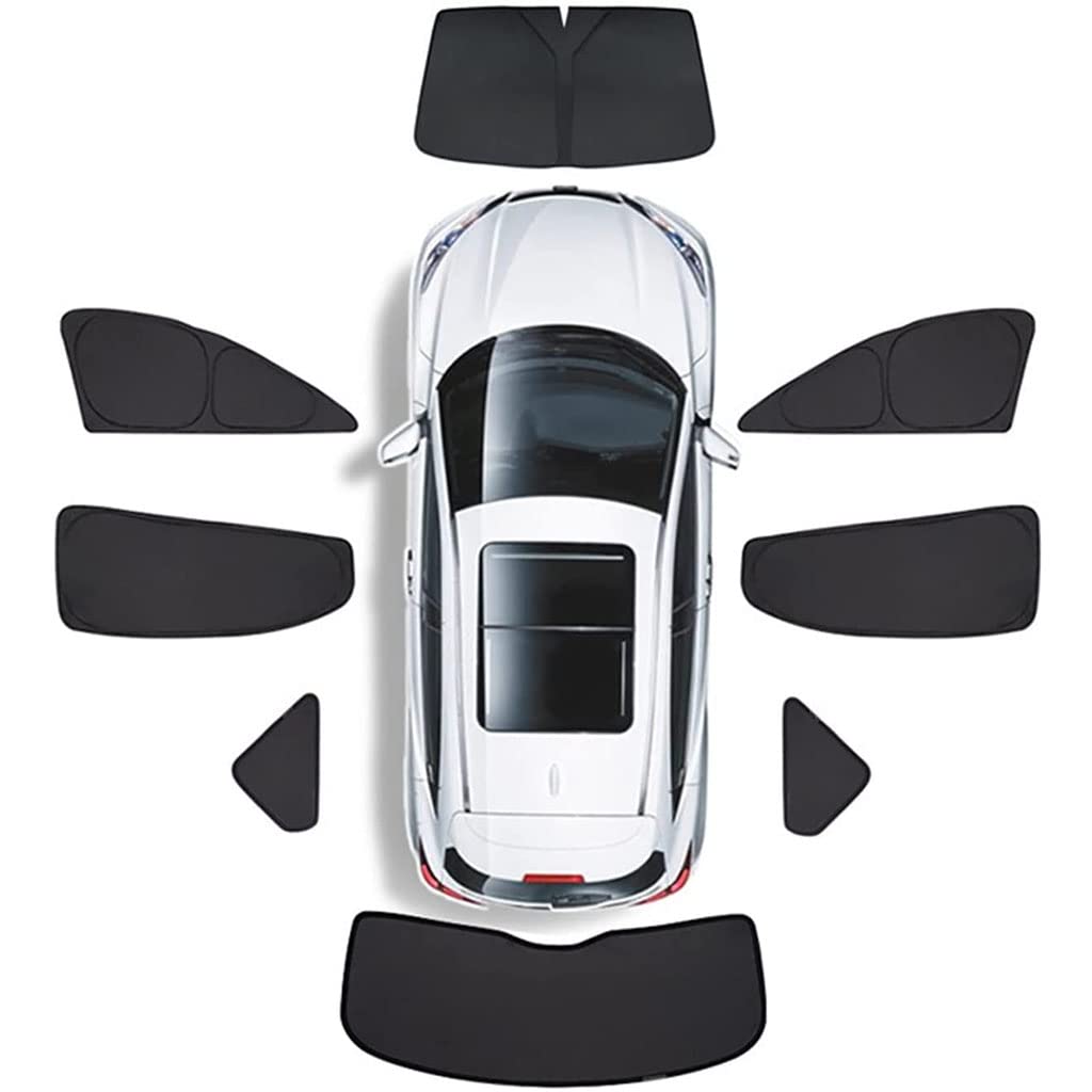Voiture Vitres LatéRales Pare-Soleil,pour Peugeot 5008 2015-2023 Magnétique Avant Et ArrièRe Pare-Soleil De LatéRales Maille Vitres DéFendre UV Auto Accessories,E/8pcs-wholecar