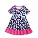 STOREYH Kleinkind Kinder Mädchen Sommerkleid Kleidung ärmellose Schmetterling Blumen Bedruckte runde Kragen Onesies Kleid Outfits A-Linie Casual Kleid
