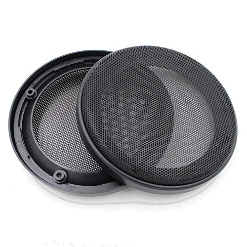 2X 5.5in. Black Speaker Coaxial Steel Mesh Grille Cover Woofer Mask Protection Frame