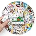 Nation: France Stickers, 50PCs French Paris Stickers for Hydro Flask, Water Bottle, Planner, Skateboard, Waterproof Vinyl Laptop Decals, Gift & Party Supply Decals for Girls, Teen[France]