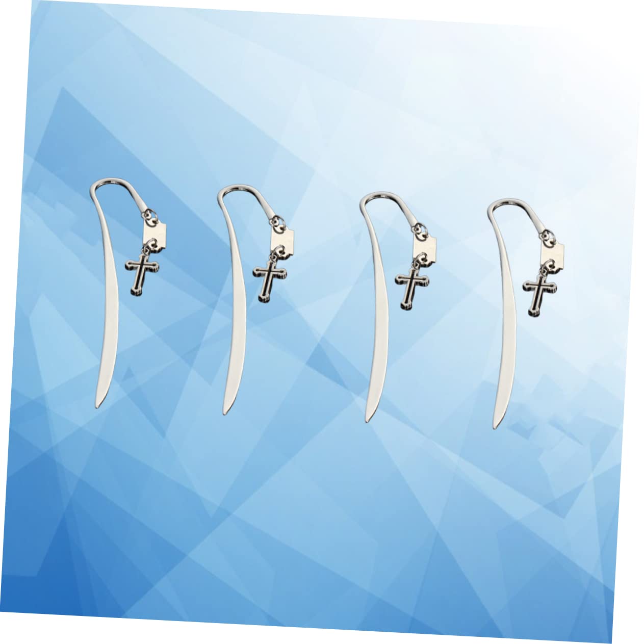 SHINEOFI 3 Set Di Segnalibri in Metallo Creativi A Forma Di Croce Robusti E Alla Moda Per Lettori Studenti 4 Pezzi * 3