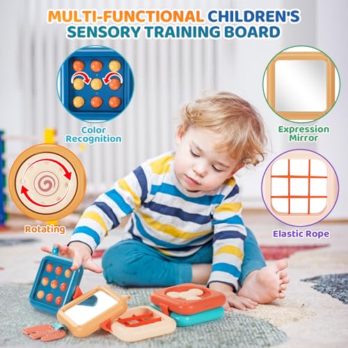 Dilovely Busy Board for 1 Year Old, Travel Toys for Toddlers 1-3, Montessori Busy Board - Car Airplane Essentials, Sensory Activity Cube Birthday Gifts for Baby Infant Boy Girl - Image 3
