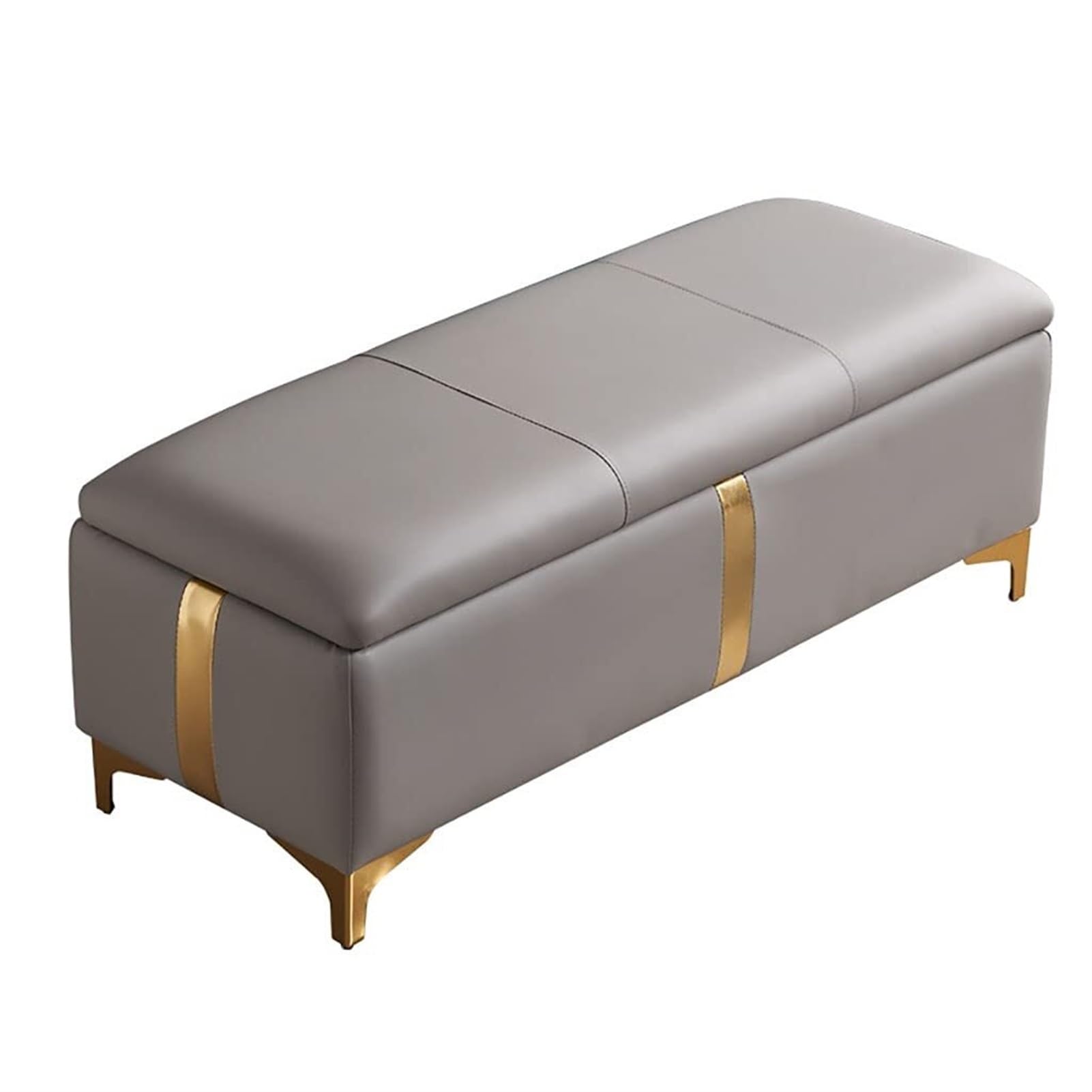 Taburete rectangular de almacenamiento con asiento de ventana y banco tapizado auxiliar