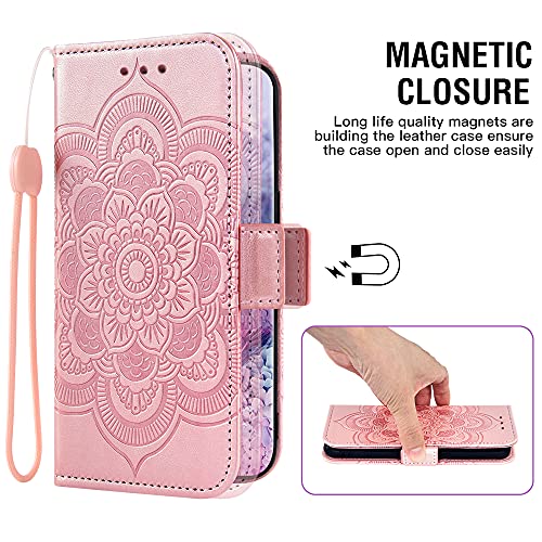 Asuwish Compatible With Samsung Galaxy Note 9 Wallet Case And Tempered Glass Screen Protector Flip Cover Credit Card Holder Cell Phone Cases For Galaxies Note9 Gaxaly Glaxay Not S9 Women Men Rose Gold #TOP4