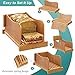 Bamboo Bread Slicer, Adjustable Bread Slicer Guide with 3 Thickness Size, Foldable Compact Chopping Cutting Board, Great for Homemade Bread, Cakes, Bagels