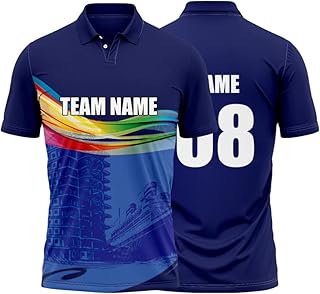 daily orders Cricket Polo Collar Sports Jersey for Men with Team Name, Name and Number Printed | Cricket t Shirts for Men Printed with Name | Cricket Jersey with My Name | DOdr1008-C01242023-C-POLO-68-picture-16