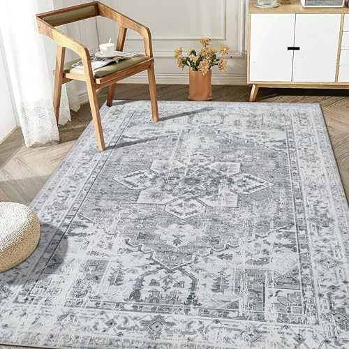 WONGS BEDDING Boho Teppich Wohnzimmer Schlafzimmer Kurzflor Teppiche Waschbar Weich rutschfest...