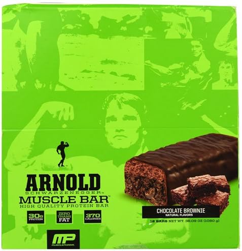 Arnold Schwarzenegger Series Muscle Bar Chocolate Brownie -- 12 Bars