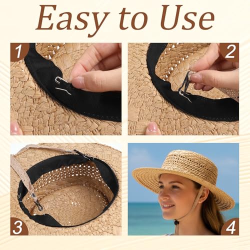 2 unidades clips ajustables para correas de sombrero miniatura 3
