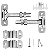 M16 Schwerlast-Türscharnier 2er-Set aus rostfreiem Edelstahl - Verstellbar mit Montagehilfe & Befestigungslöchern - Für Hoftor, Gartentor, Zauntor und stabile Holzzäune