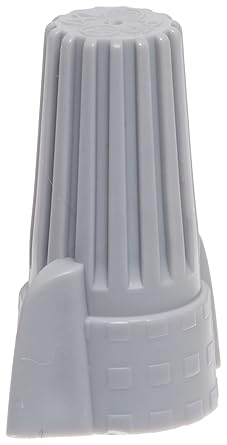 Easy-Twist Winged Wire Connector, Standard Type, 18-8 AWG Wire Range, 600V, Grey (Standard Jar of 50)