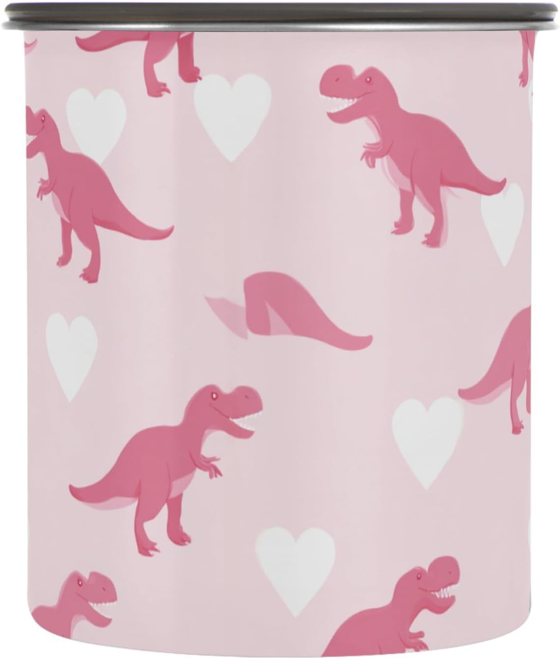 Food Storage Containers With Lids Stainless Steel kitchen storage & organisation Ghothic T-rex Pastel Pink Push Button Top 900ml
