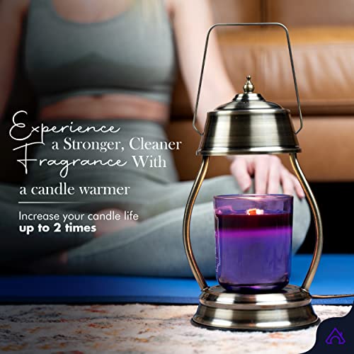 Jimmifer Candle Warmer Lamp - Dimmable Candle Lamp Warmer With Safety Timer For Scented Candles, No-Flame Top Candle Warmer With 2 Bulbs Compatible With Yankee Candle Small And Large Jar Candles #TOP5