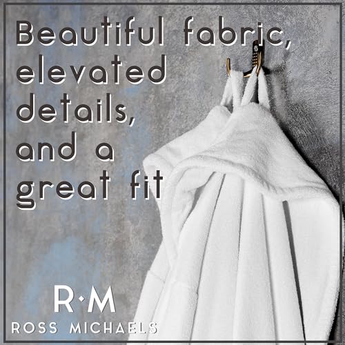 Ross Michaels Mens Robe Buffalo Plaid Hooded Robe - Mid-Length Plush Fleece Bathrobe (White/Black, 3X-Large)4