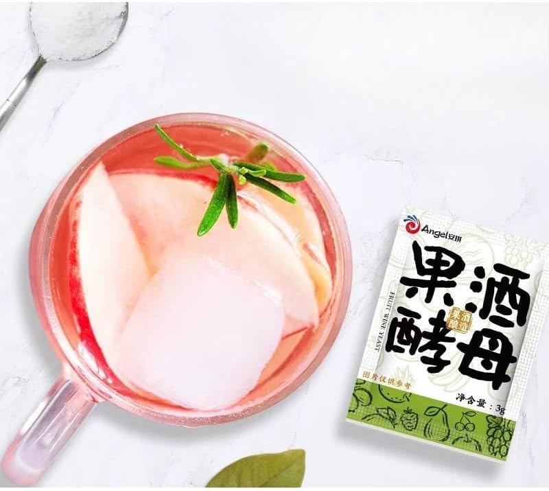 - Angel fruit wine yeast, homemade fruit wine, fermentation powder, 2.12 ounce (3g * 20 bags) 安琪果酒酵母