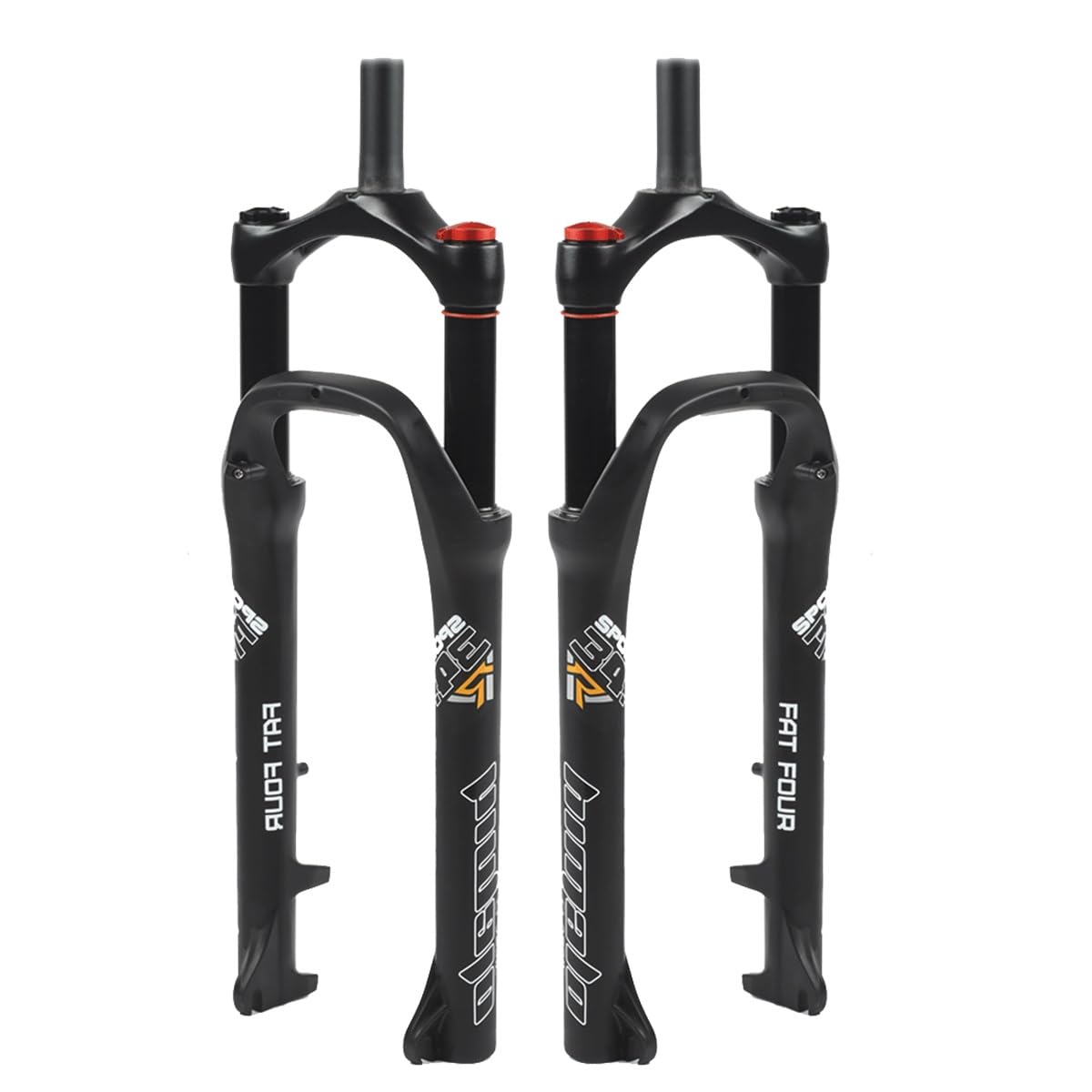 Forcella Fat Fork da 26 pollici, pneumatici da 4,0", sospensione pneumatica per bici elettrica, escursione da 100 mm, attacco rapido da 9 mm, freno a disco HL/RL, attacco anteriore dritto da 1-1/8",