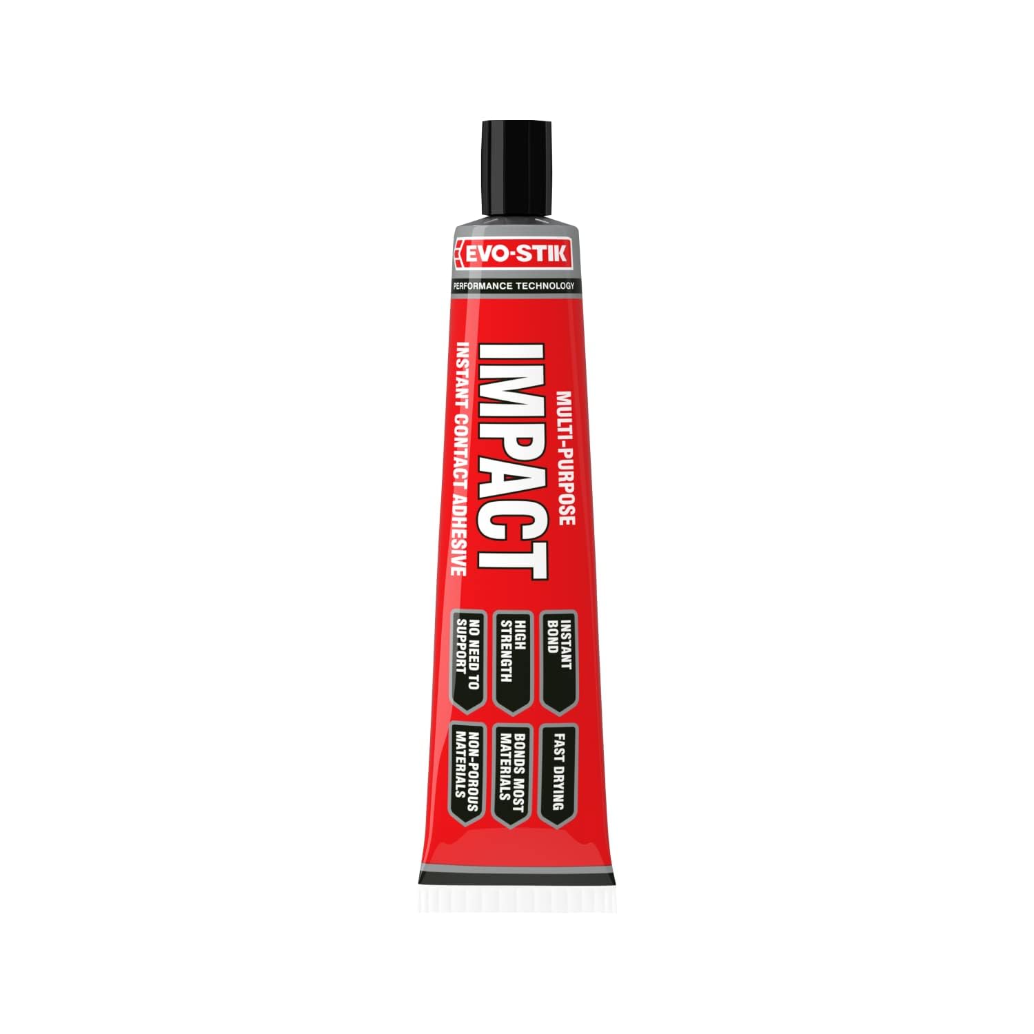 HOCHSTE® Evo-Stik Impact Adhesive Tube, Strong Contact Glue for Instant Bonding, Multi-Purpose Adhesive for Wood, Metal, Plastic, PVC, Rubber, Leather, Fabric, Ceramic, Cork & DIY Repairs, (65g)