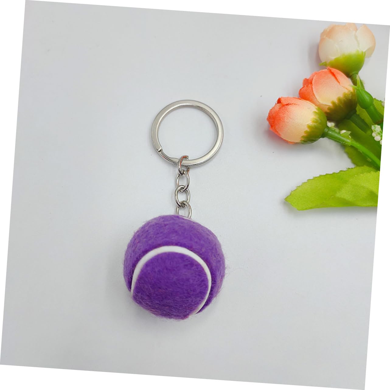 EXCEART 18piezas Llaveros De Tenis Miniaturas Clásicas Vibrantes Para Decorar Bolsos y Claves Recuerdos De Partidos Deportivos