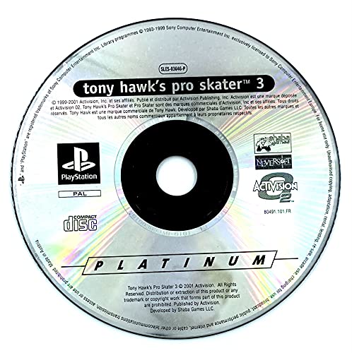 Tony Hawk's Pro Skater 3 Platinum jeu PS2 retro de skateboard