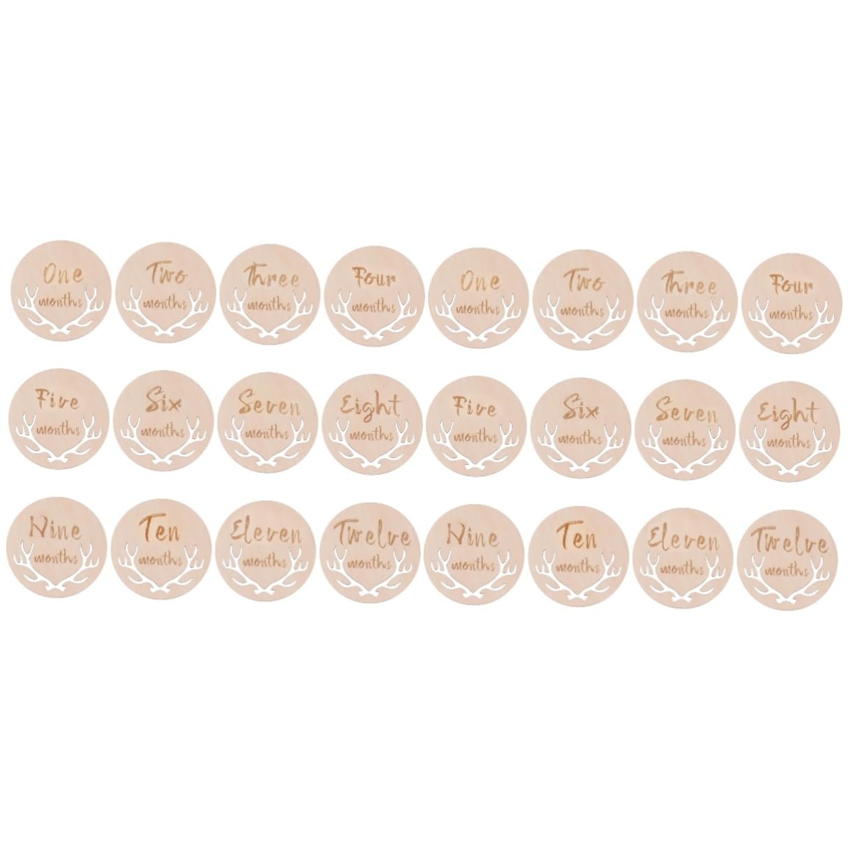 Abaodam Piezas de Accesorios para Fotos de Bebés Placa de Madera para El Nacimiento del Bebé Tarjetas de Crecimiento Mensual