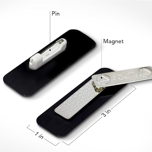 Vista 7 de Insignia de nombre en blanco con alfiler, paquete de 25 unidades de oro cepillado de 1 x 3 pulgadas